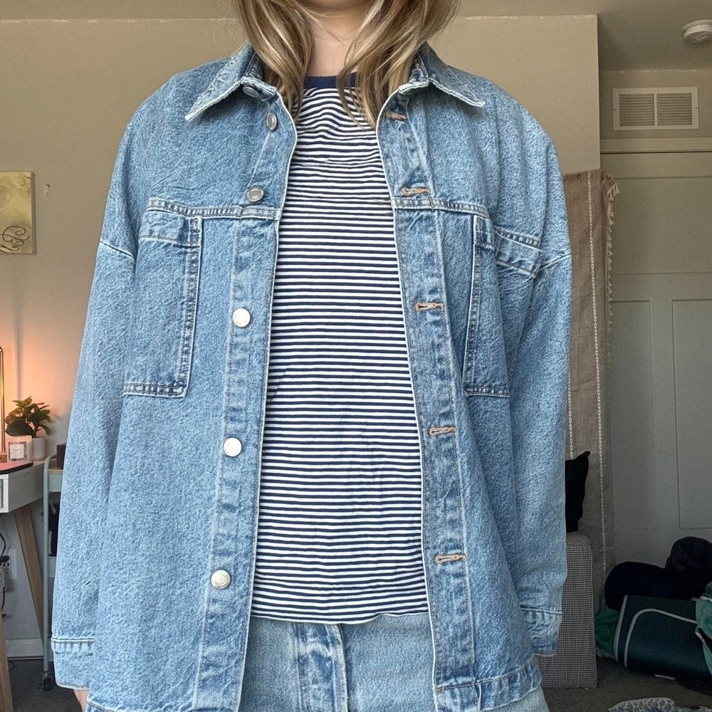 Mango Denim Shirt Jacket
